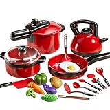 Kinderküche Zubehör, 20PCS Matschküche Zubehör Kinder Play Küchenspielzeug Kochset,...