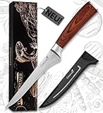 Caridano® Filetiermesser - Scharfes Filiermesser mit Klingenschutz - Edles...