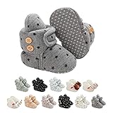 EDOTON Unisex-Baby Neugeborenes Fleece Booties, Baby Jungen Mädchen Weiche Sohlen...