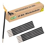 Nico Feuerwerk® 10 Stück Wachsfackeln, Brenndauer 60 Min. I hochwertige Fackeln aus...
