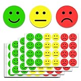 1200 Stück 25mm Smile Stimmungsaufkleber Fröhliche Smiley Traurige Rot-Gelb-Grüne...