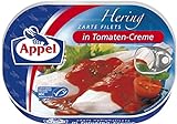 Appel Heringsfilets in Tomaten-Creme, 10er Pack Konserven, Fisch in Tomatencreme