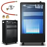 Eikuavons Gasheizstrahler 3,8 KW Blauflammen Mobiler Gasheizer, Heizfläche: bis 80 m²,...