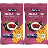 HOYER Manuka Honig Halspastillen Cassis Bio mit Propolis - Mit echtem Manukahonig, MGO...
