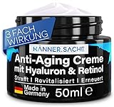 50ml Anti Aging Creme Männer & Anti Falten Creme Made in Germany, vegane BIO Aloe Vera...