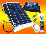 bau-tech Solarenergie 200Watt WoMo Solaranlage Komplettpaket für Wohnmobile,...