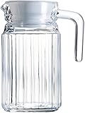 MGE - Wasserkrug mit Deckel 600 ml - Saftkrug - Karaffe mit Ausgießer -...