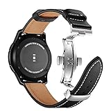 Myada Kompatibel mit Armband Gear S3 Frontier Leder,Armband für Samsung Galaxy Watch 46mm...