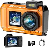YISENCE Digitalkamera, 8K UHD Robust Wasserdicht Staubdicht Stoßfest Digitalkamera mit...