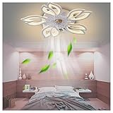 FARMAHAR Deckenventilator mit Beleuchtung Led Dimmbar,Led Led Deckenleuchte mit Ventilator...