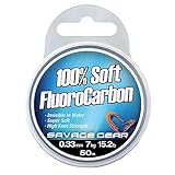 Savage Gear Soft Fluorocarbon Schnur 0,39mm 35m 9,4kg Angelschnur monofil,...