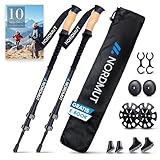 NORDMUT® Wanderstöcke Teleskop Alu | Nordic Walking Stöcke Damen und Herren |...