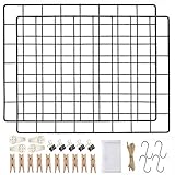 LOYONAL Gitter Pinnwand Metallgitter Deko Wand - Memoboard Gitter Deko Gitterwand - Foto...