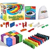 calmado - 370 teilig Domino Steine aus Holz Domino Party Edition XXL im Set +...