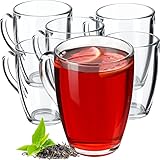 KADAX Teegläser 350 ml, Wassergläser mit Henkel, Glastassen, Saftgläser,...
