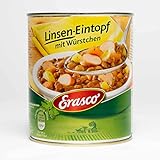 Erasco Linsen-Eintopf mit Würstchen (800g) In rund 5 Minuten fertig – Mit viel Gemüse...