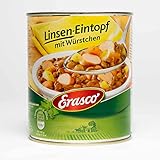 Erasco Linsen-Eintopf mit Würstchen (800g) In rund 5 Minuten fertig – Mit viel Gemüse...