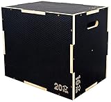 Signature Fitness 3 in 1 rutschfeste hölzerne Plyo Box Plyometrische Box Springen Übung,...