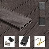 Montafox WPC Terrassendielen Dielen Komplettset Hohlkammerdiele Komplettbausatz...