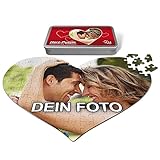 PhotoFancy® - Herz Liebes Puzzle mit Foto Bedrucken Lassen - Fotopuzzle in Herzform mit...