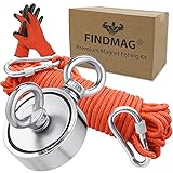 FINDMAG Super Stark Angelmagnet, 453 kg Zugkraft doppelseitiges Magnetangel Set...