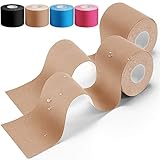 HONYAO® Kinesiotapes 2 Rollen, Kinesiologie Tape (5m×5cm), Physio Tape für Schulter,...