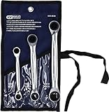 KS Tools 503.4540 4 in 1 GEARplus umschaltbar Doppel-Ratschenringschlüssel-Satz, 3-tlg