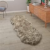 Paco Home Kunstfell Fellteppich Imitat Teppich Hochflor Sitzkissen Herzform Rund...
