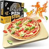 Loco Bird Pizzastein für Backofen & Gasgrill - Pizzastein rechteckig 38x30cm -...