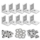 10 Stück Aluprofil Winkelverbinder Set, Aluprofil 40x40 Eckverbinder, M6 Aluminium Profil...