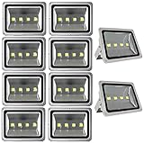 Greenmigo 10x 200W Fluter Strahler Kaltweiß Silbergraugrau Aluminium Gehäuse IP65...