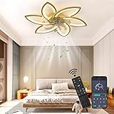LED Deckenventilator Mit Beleuchtung, 66W Dimmbar (3000K-6000K) Deckenleuchte...