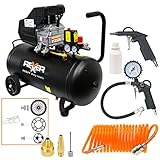 Rexxer Druckluft Kompressor 24L Tank | Flüsterkompressor | Druckluftkompressor...
