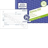 AVERY Zweckform 1255 Recycling Quittungsblock (A6 quer, 100 Blatt, 1 Blatt...