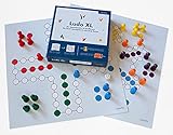 Ludo XL - Riesen Ludo + extra große Spielfiguren aus Holz. Für 4 Spieler (Vorderseite) /...