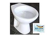 Stand WC bodenstehend Tiefspüler weiß/mit horizontalem Abgang mit BEST CLEAN...
