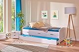 Inter Link - Funktionsbett - Kinderbett - Einzelbett mit Stauraum - Bett mit Schubladen -...