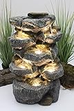Springbrunnen Victoria mit LED Beleuchtung Zimmerbrunnen IN und Outdoor Gartenbrunnen...