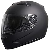 RALLOX Helmets Integralhelm 051-1 schwarz/matt Rallox Motorrad Roller Sturz Helm (XS, S,...