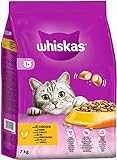 Whiskas Adult 1+ Trockenfutter Huhn, 7kg (1 Packung) - Katzentrockenfutter für erwachsene...