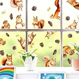Eichhörnchen-Fensteraufkleber, lustige Eichhörnchen-Wandaufkleber, lustige...