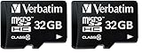 Verbatim Premium Micro SDHC Speicherkarte mit Adapter, 32 GB, Datenspeicher für...