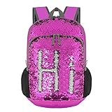 Bekahizar 20L Reversible Pailletten Backpack Bling Meerjungfrau Sequin Rucksack...