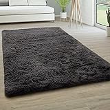 Paco Home Hochflor Teppich Wohnzimmer rutschfest Fellteppich Shaggy Flauschig Weich Modern...