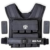 Eric Flag - Gewichtsweste 20kg oder 10kg, Herausnehmbare Metall-Gewichte, Verstellbare...