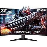 KOORUI 32 Zoll Curved Ultrawide Gaming Monitor, 2K QHD(2560x1440), 170Hz, 1ms,...