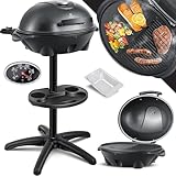 KESSER® elektrischer Elektrogrill 2in1 Tischgrill - Standgrill mit Deckel Standfuß |...