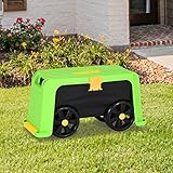 TEKEET Gardening 4-in-1 Gartenhocker mit Aufbewahrungskorb 58,5x24x29,5cm Polypropylen...