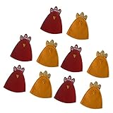 Fenteer Lustige Eierwärmer Weihnachten Mini Küken Rot mit Vliesstoffe witzige...