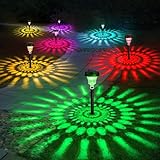 CGN 2 Stück Solarlampen für Außen Garten, Solarleuchten Garten mit Warmes Licht & RGB...